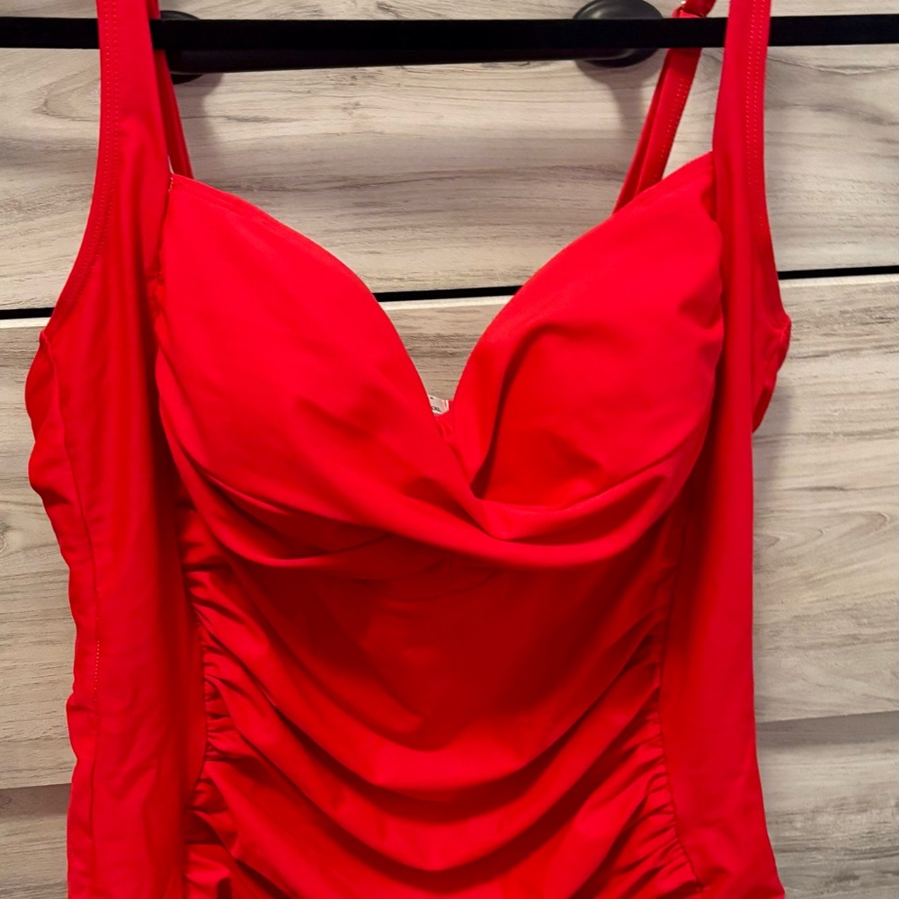 Vibrant Red Swimsuit